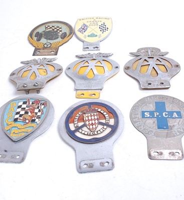 Lot 371 - A collection of car badges, to include an AA...