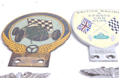 Lot 371 - A collection of car badges, to include an AA...