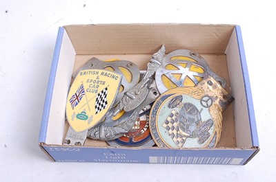 Lot 371 - A collection of car badges, to include an AA...