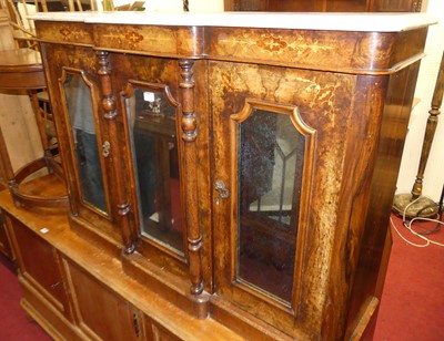 Lot 1384 - A mid-Victorian figured walnut and floral...