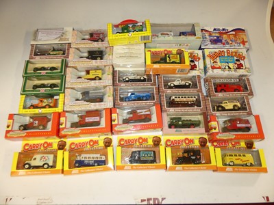 Lot 1523 - Two boxes of diecast model boxed vehicles, to...