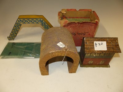 Lot 1542 - Two boxes of assorted 0 gauge items, including...