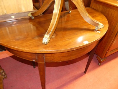 Lot 1406 - A 19th century mahogany D-end side table,...