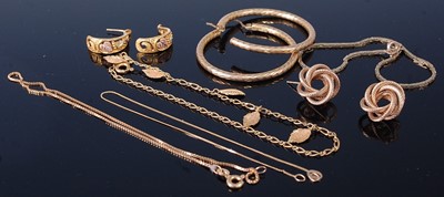 Lot 399 - Assorted modern 9ct gold dress jewellery...