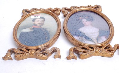 Lot 483 - A pair of reproduction portrait prints of a...