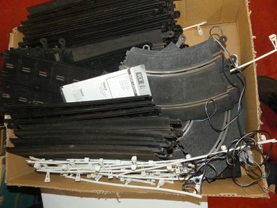 Lot 1567 - Two boxes of Scalextric including loose track...