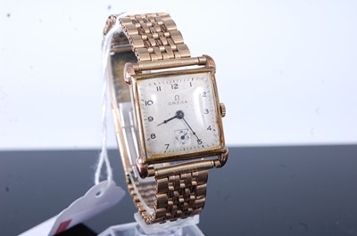 Lot 420 - A vintage Omega gents gold plated cased manual...