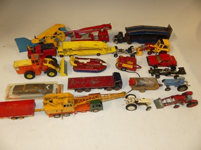 Lot 1578 - Two boxes of playworn Matchbox, Dinky and...