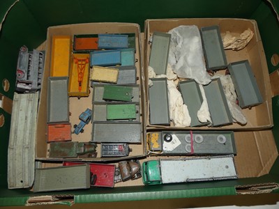 Lot 1598 - Two boxes of mainly Dinky playworn model...