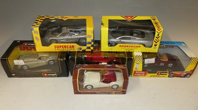 Lot 1603 - Two boxes of modern issue diecast boxed models,...