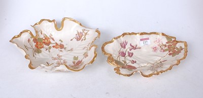 Lot 227 - A Royal Worcester porcelain floral decorated...