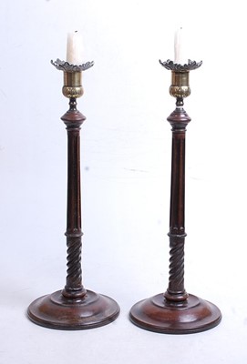 Lot 209 - A pair of 19th century mahogany and brass...
