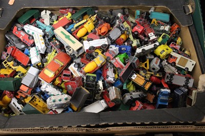 Lot 634 - Two trays of loose playworn diecast, to...