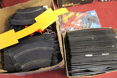 Lot 665 - A quantity of Scalextric track, points, crash...