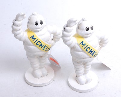 Lot 516 - A pair of painted cast metal Michelin...