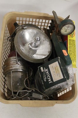 Lot 532 - A collection of car parts to include Lucas...