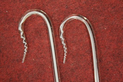 Lot 533 - A pair of Nailsea style clear glass canes