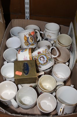 Lot 547 - A collection of Royal commemorative mugs to...