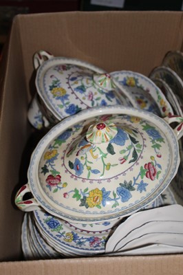 Lot 607 - A Mason's ironstone part dinner service in the...