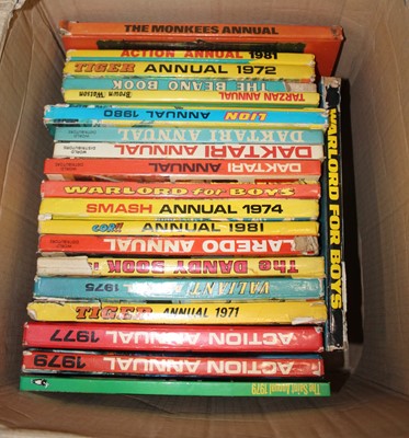 Lot 552 - Two boxes of children's annuals to include...