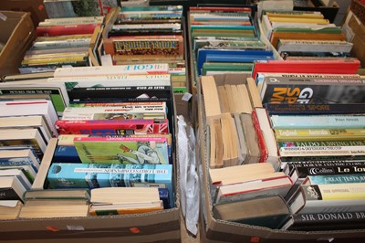 Lot 574 - Four boxes of sundry sporting books to include...