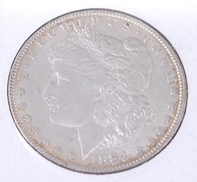 Lot 2204 - U.S.A., 1884 silver Morgan dollar, obv;...
