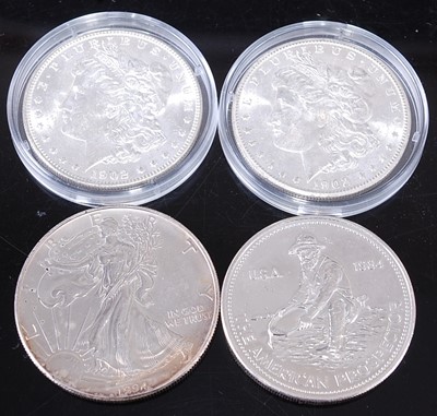Lot 2204 - U.S.A., 1884 silver Morgan dollar, obv;...