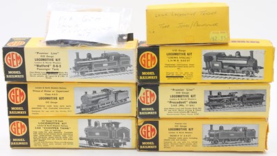 Lot 425 - 6 Gem LNWR locomotive kits and a tender kit;...