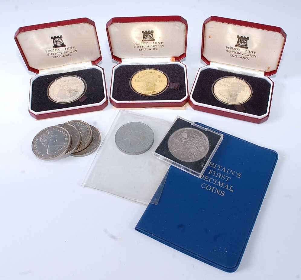 Lot 2252 - Great Britain, three Pobjoy Mint boxed silver...