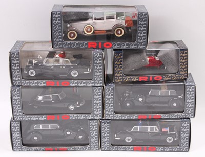 Lot 936 - A group of 7 boxed Rio models, mostly on a...