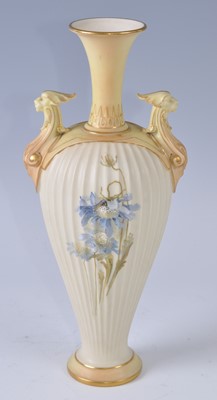 Lot 2022 - A late Victorian Royal Worcester twin handled...