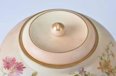 Lot 2025 - An Edwardian Royal Worcester porcelain blush...