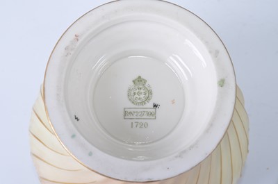 Lot 2025 - An Edwardian Royal Worcester porcelain blush...