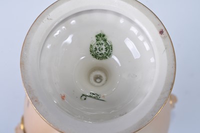 Lot 2029 - An Edwardian Royal Worcester porcelain blush...