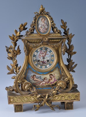 Lot 2564 - French gilt bronze clock