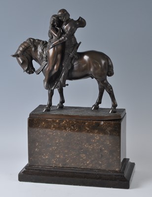 Lot 2412 - Hans Guradze (1861-1922) - a bronze equestrian...