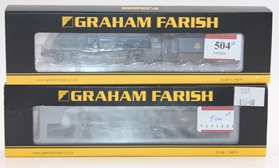 Lot 504 - Two Farish N gauge locos & tenders: 372-186...