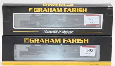 Lot 505 - Two Farish N gauge locos & tenders: 372-136...