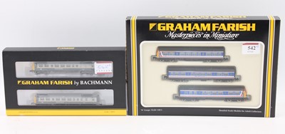 Lot 542 - Two Farish N gauge DMU sets: 8148 3-car class...