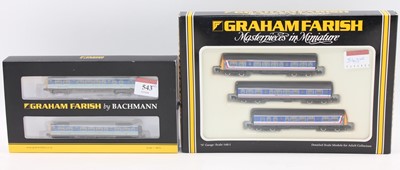 Lot 543 - Two Farish N gauge DMU sets: 8148 3-car class...