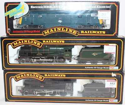 Lot 553 - Three Mainline OO gauge locos: 37094 Warship...