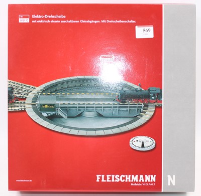 Lot 569 - Fleischmann N gauge electric turntable,...