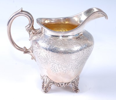 Lot 2139 - An early Victorian silver cream jug, having...