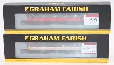 Lot 593 - Two Bachmann/Farish N gauge class 47 diesel...