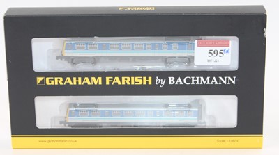 Lot 595 - Bachmann/Farish N gauge two car DMU 371-501...