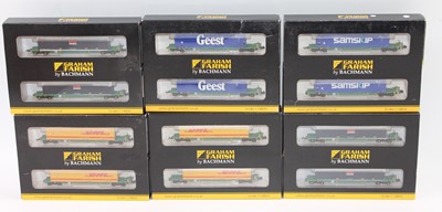 Lot 596 - 6 packs each two Bachmann/Farish Intermodal...