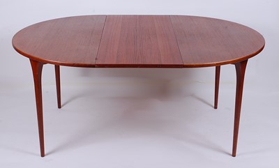 Lot 526 - A 1960s teak D-end extending dining table,...