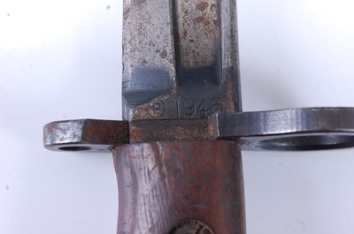 Lot 120 - A British 1888 pattern bayonet, the 30cm...