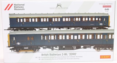 Lot 646 - R3259 Hornby/NRM BR blue 2-BIL EMU 2090...