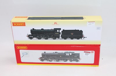 Lot 653 - Two Hornby locos BR black: R3417 2-6-0 class...